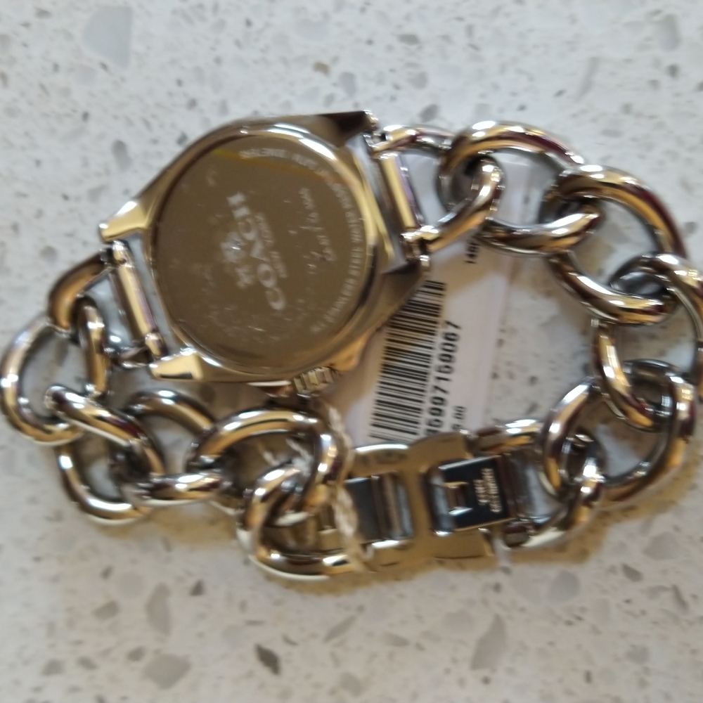 New/NWT Tristan Stainless Steel Link Bracelet Coach 14502309 Watch + Bonus - Picture 3 of 5